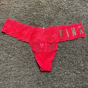 PINK Lace Thong